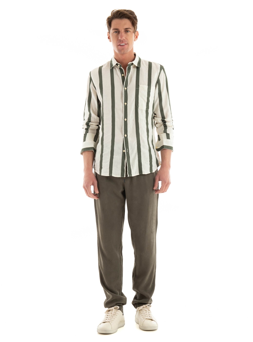 Dstrezzed Miller Striped Shirt - Light Beige