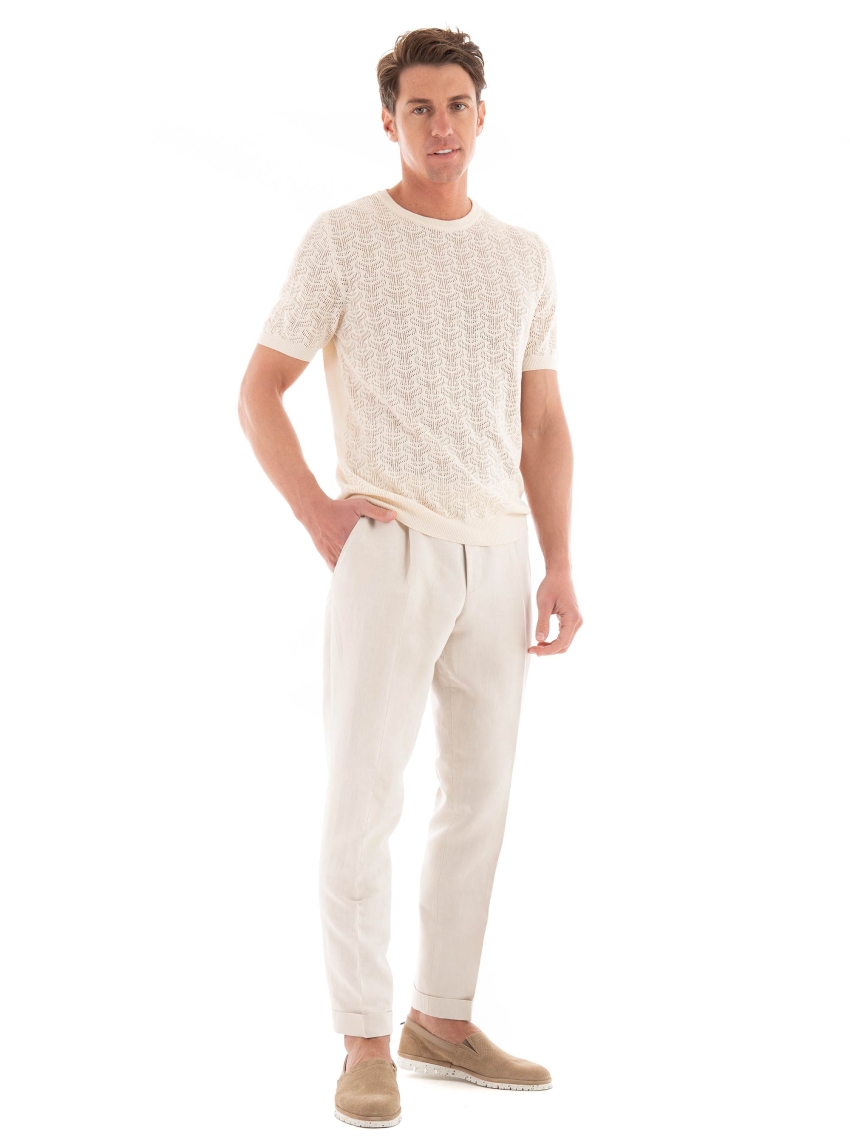 Paul Miranda Knitted T-Shirt - Ecru