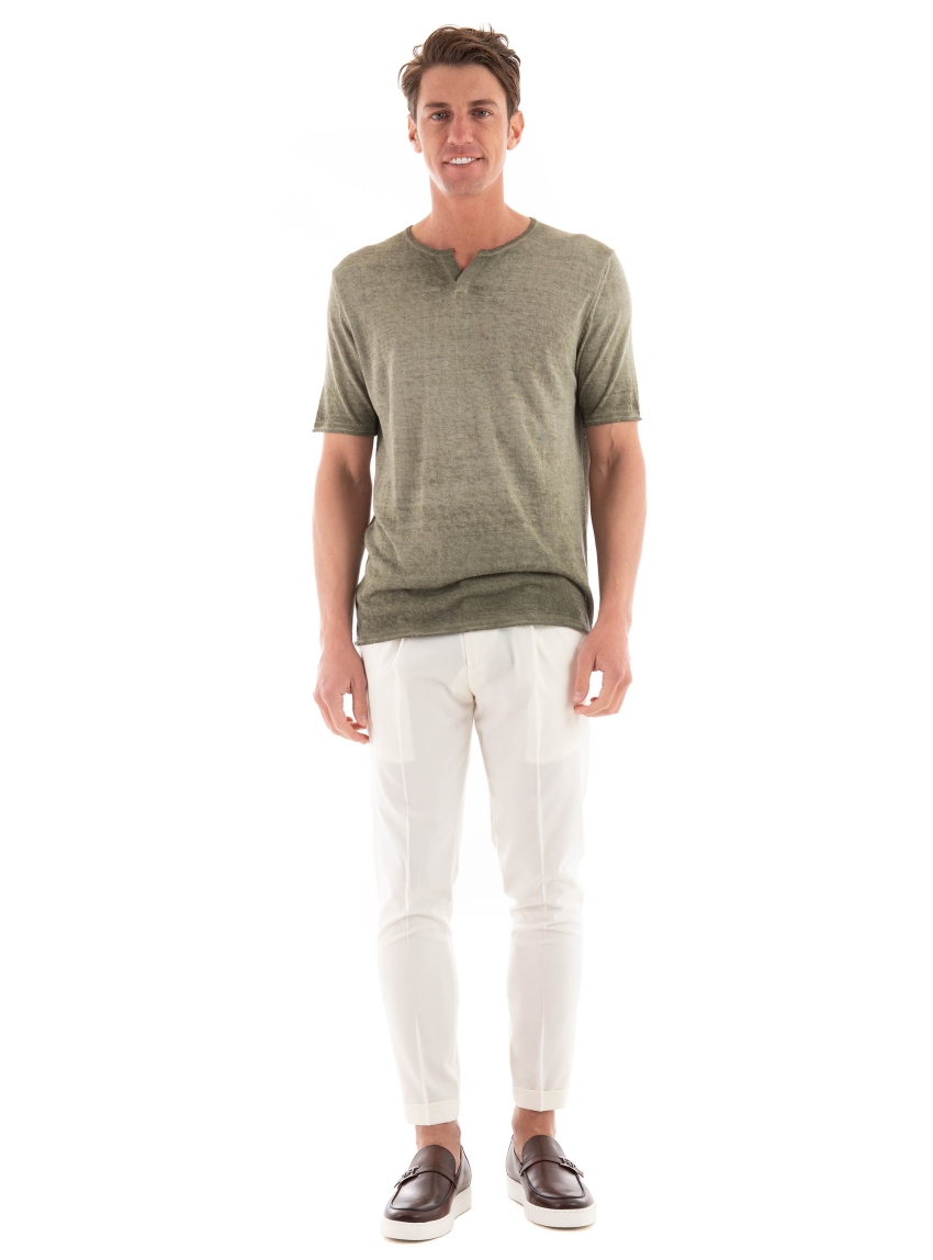 Paul Miranda Knitted T-Shirt - Olive