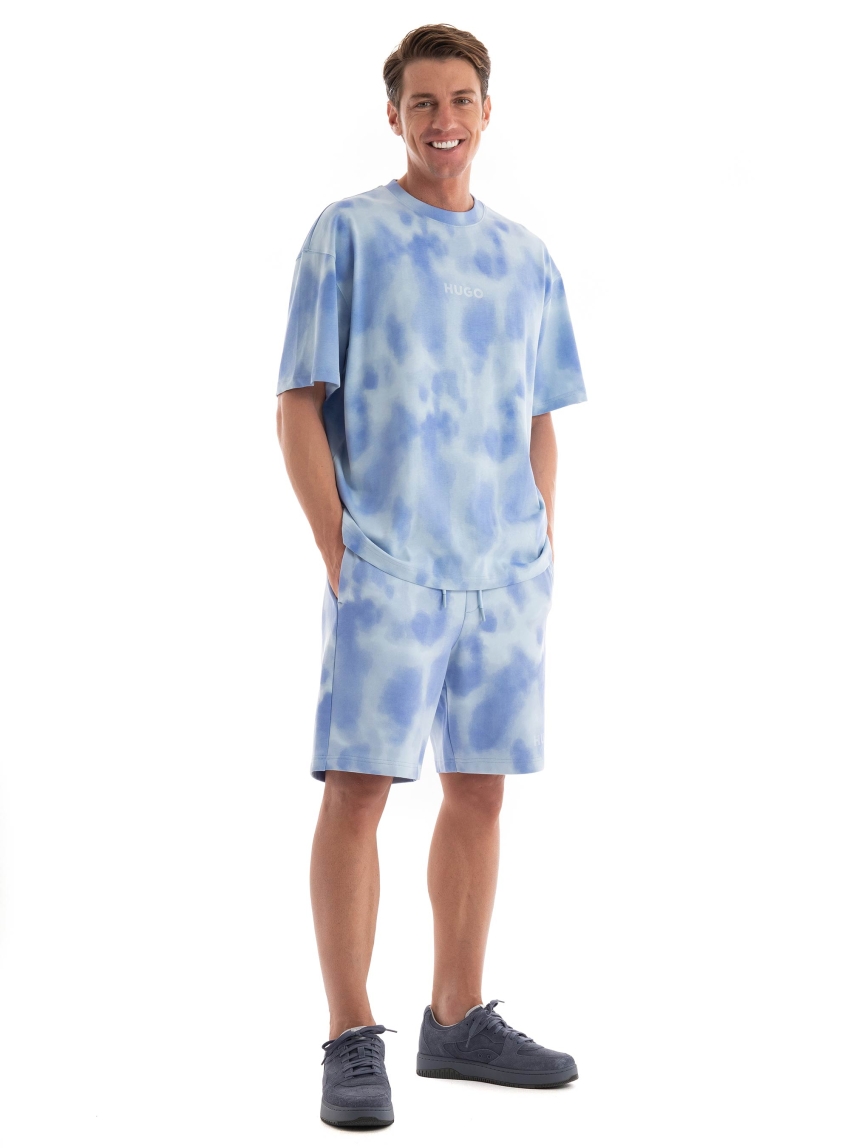 HUGO Relaxed Fit Sweat Shorts Detra - Light Blue