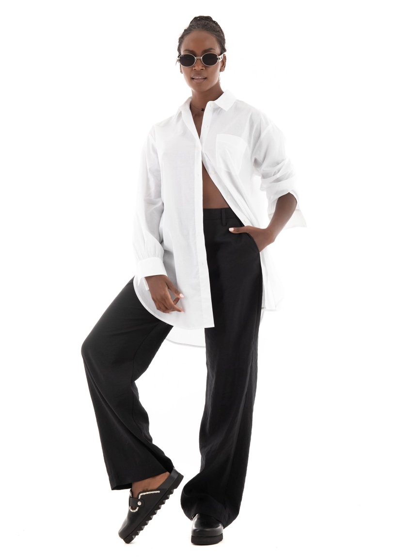 White Sand Pants - Black