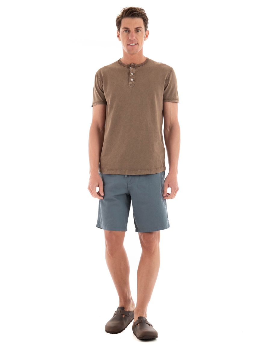 Selected Regular Jones Drawstring Linen Shorts - Grey