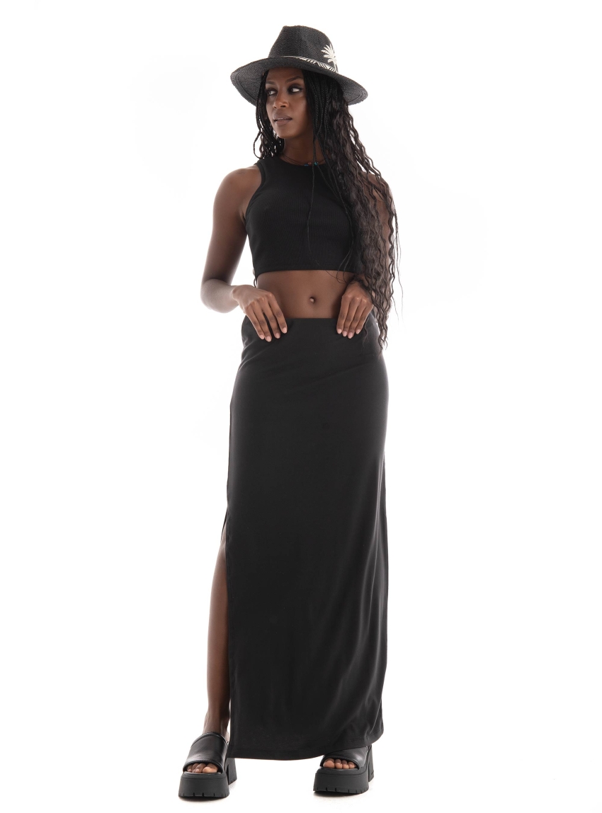 Only Vilma Cropped Tank Top - Black