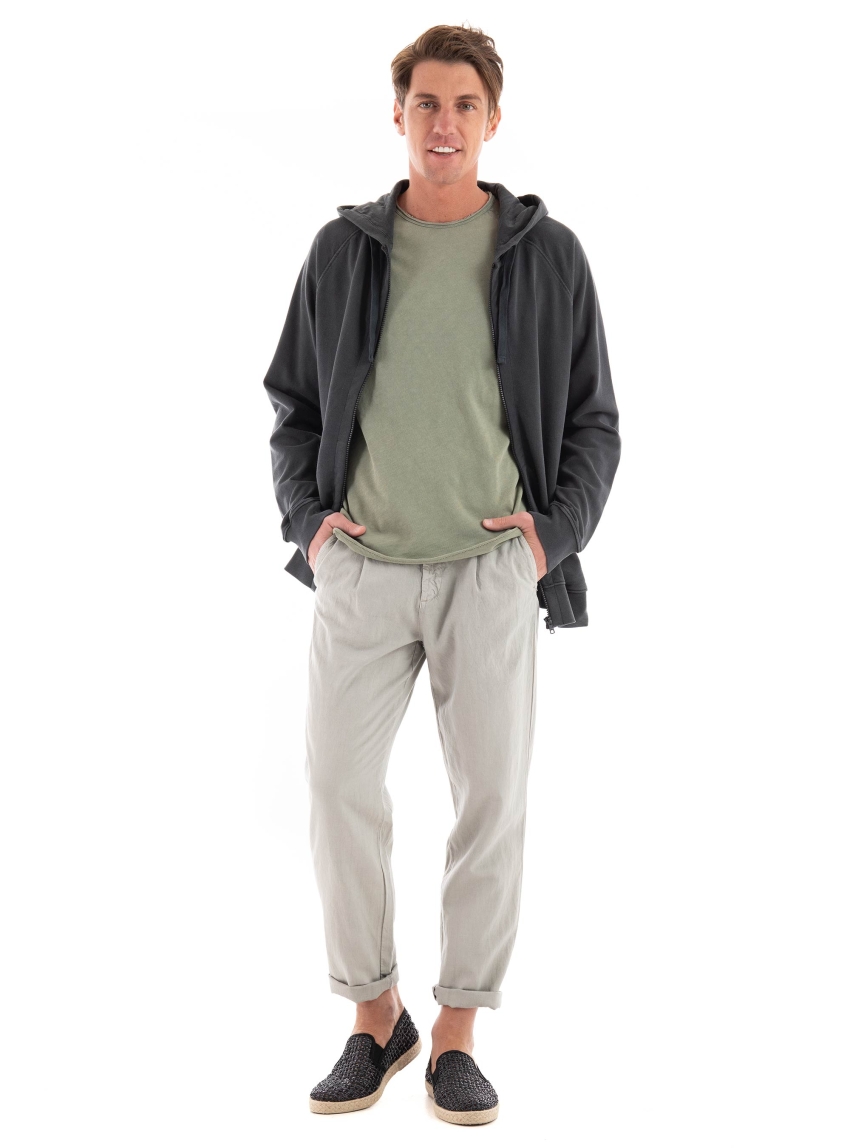 Dirty Laundry Linen Blend Pants - Grey