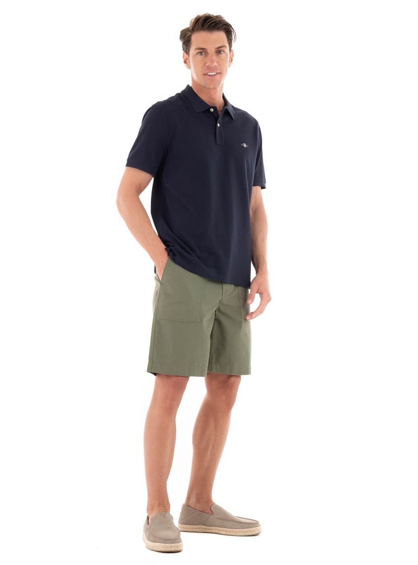 Gant Regular Fit Surplus Shorts - Dark Olive Green