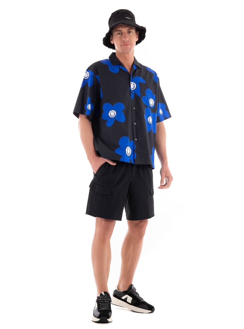 HUGO Oversize Fit Shirt        Eligino - Black