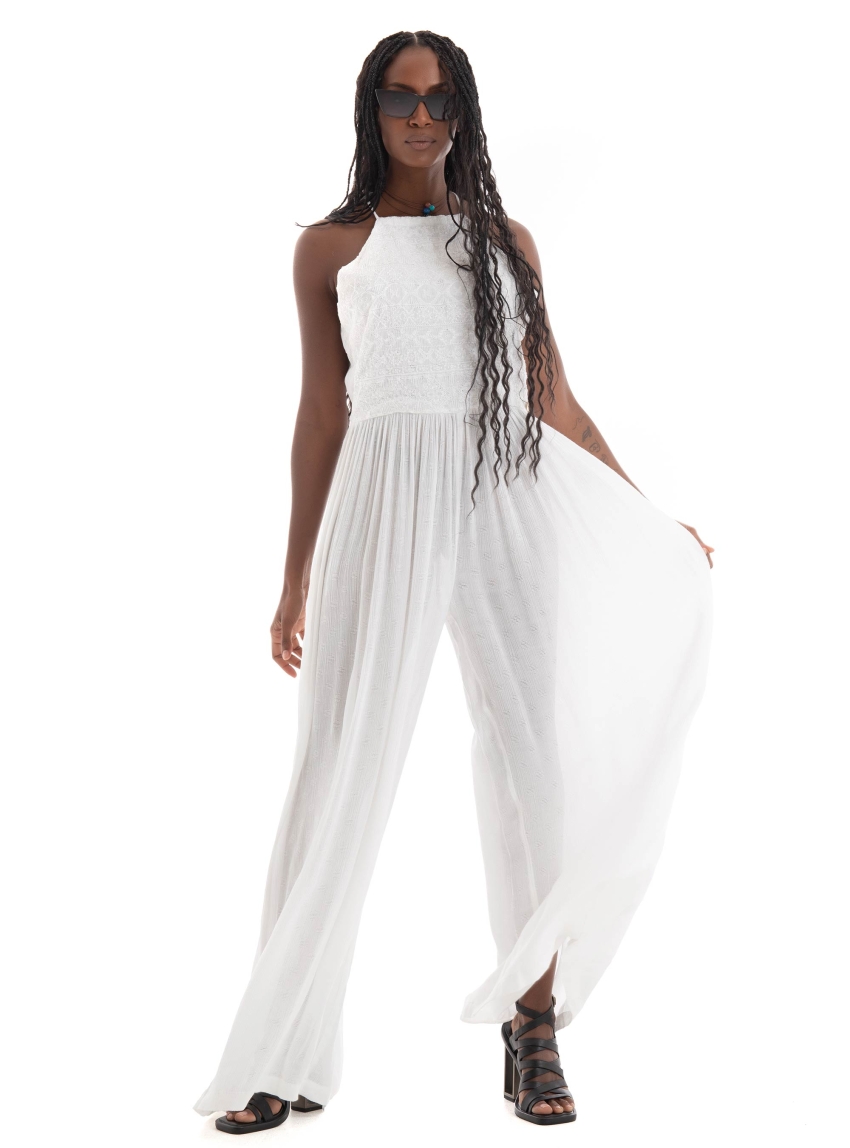Superdry D3 Ovin Vintage Jumpsuit - Off White