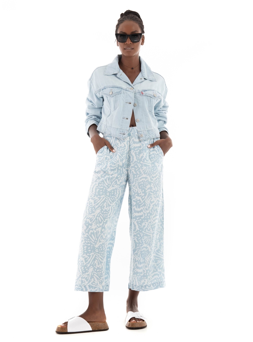 Vero Moda Bree Mid Waist Wide Culotte Pants - Light Blue