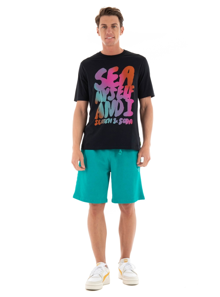Scotch & Soda Front Artwork T-Shirt - Black