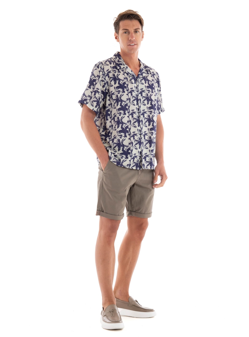 Gabba Christ Tencel ™ Fusion Resort Shirt - Navy