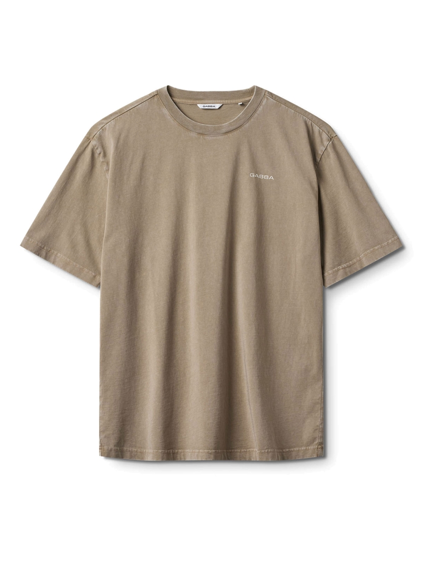 Gabba Nigel Boxy Snow Tee - Dark Beige