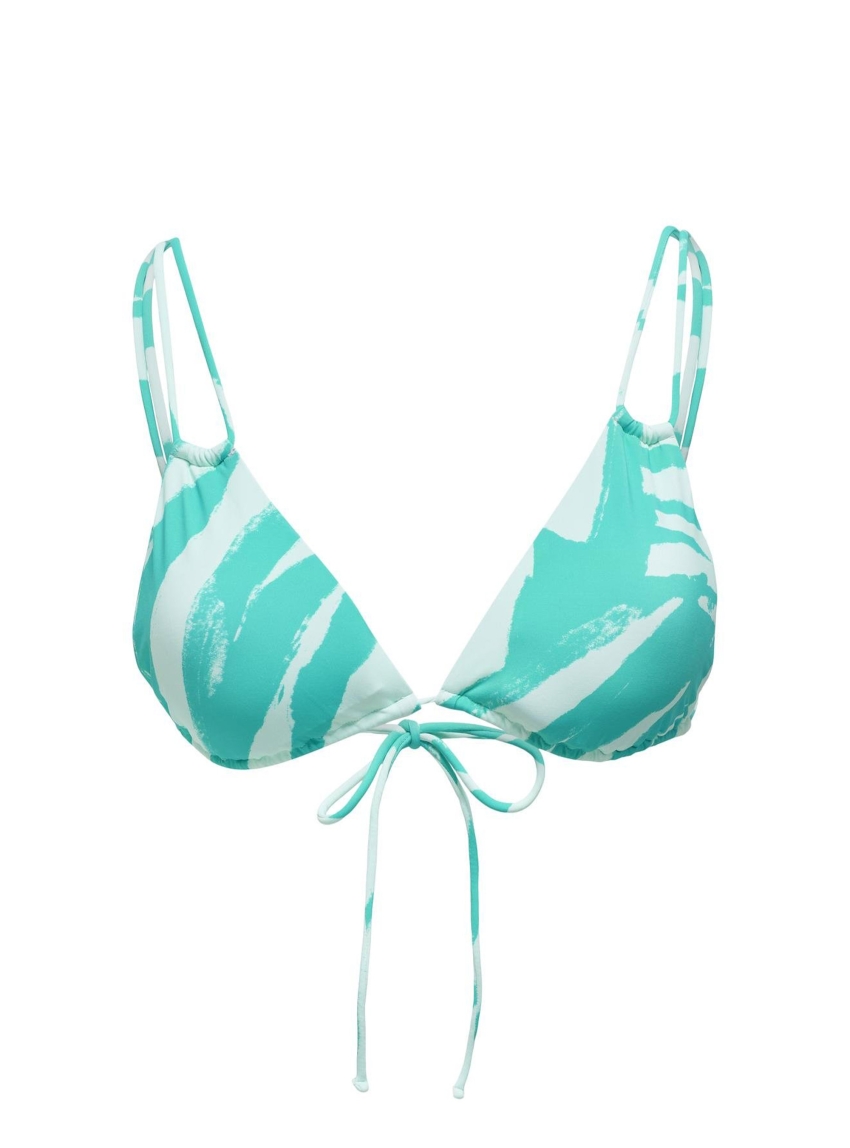 Only Bari Double String Bikini Top - Aquamarine