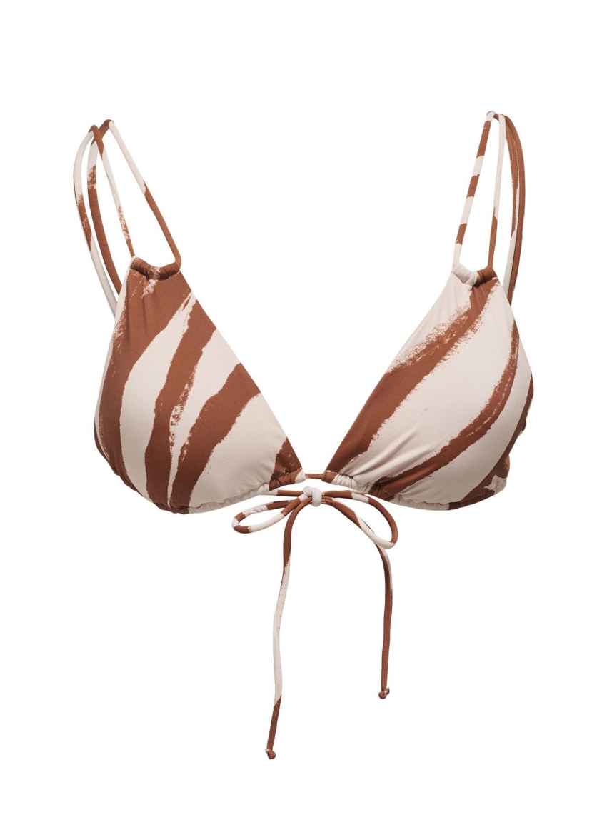 Only Bari Double String Bikini Top - Rust Brown