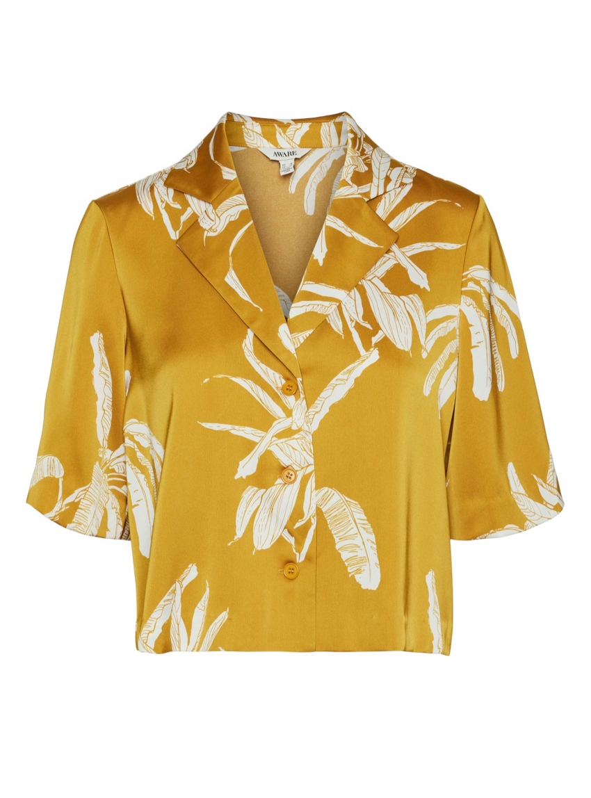 Vero Moda Keila Cropped Shirt - Rust