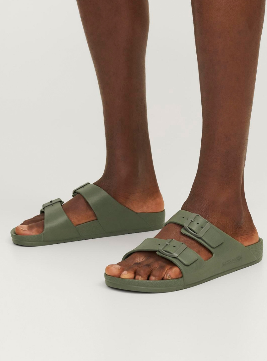 Jack & Jones Croxton Moulded Sandals - Khaki