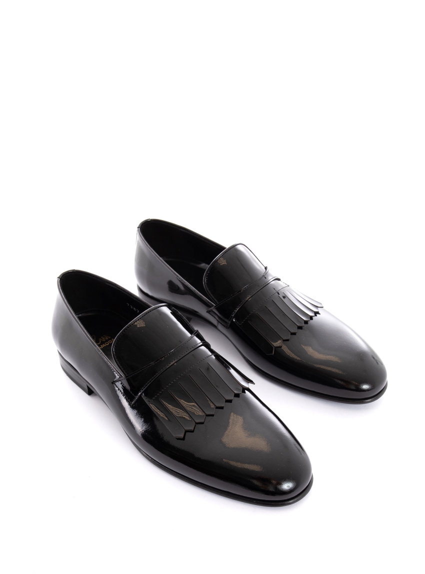 Per La Moda Leather Loafers - Black