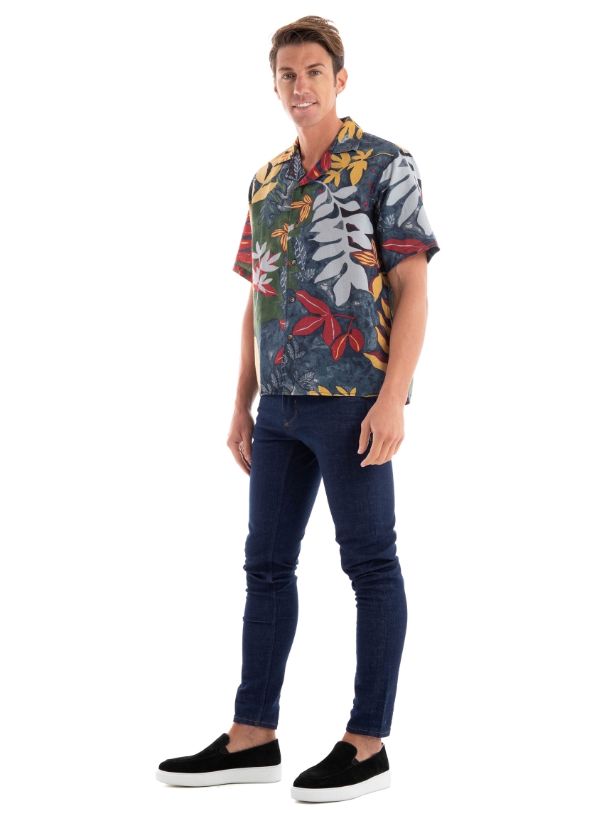 Gabba Diego Cam Resort Shirt - Multi Colors