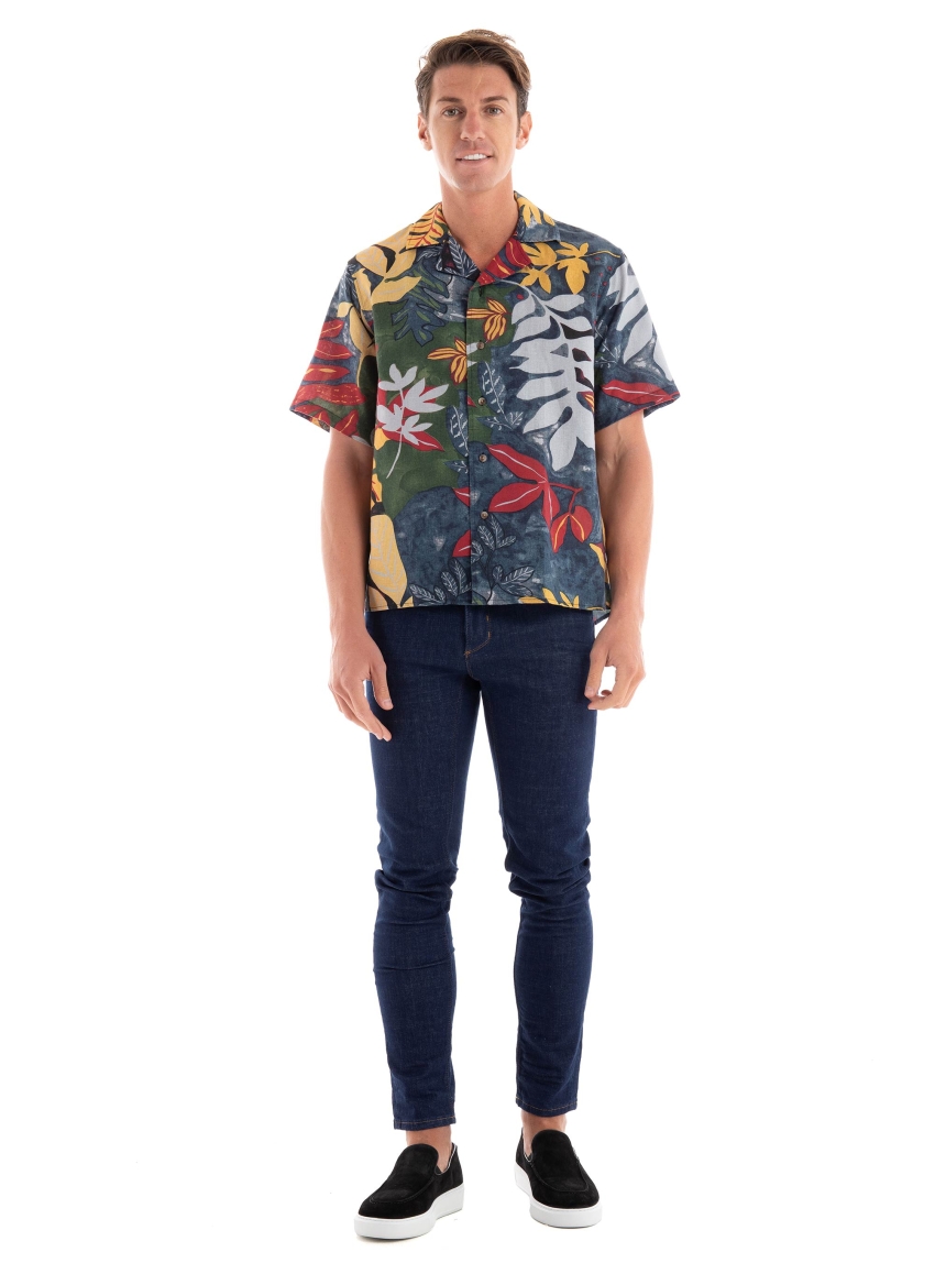 Gabba Diego Cam Resort Shirt - Multi Colors