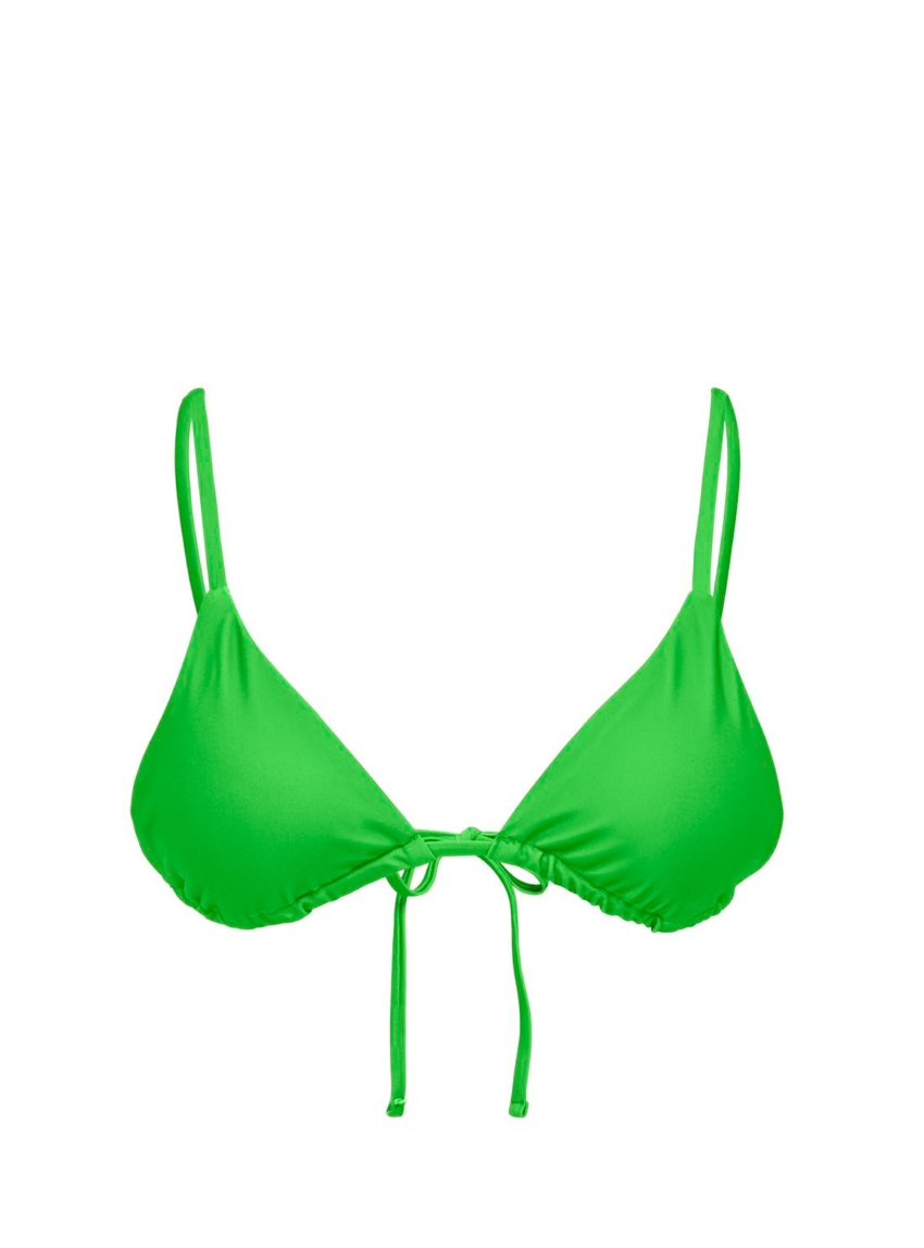 Only Carrie Triangle Tie Bikini Top - Green
