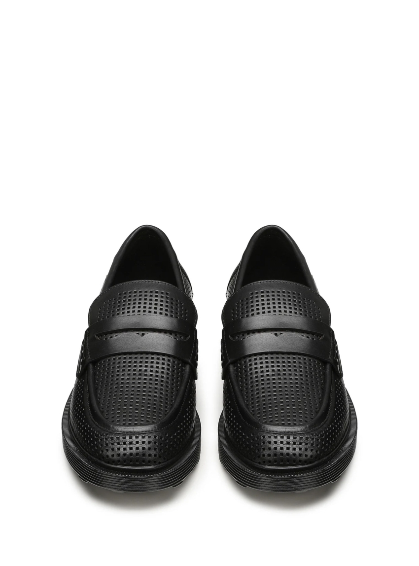 Cult Ozzy Leather Loafers - Black