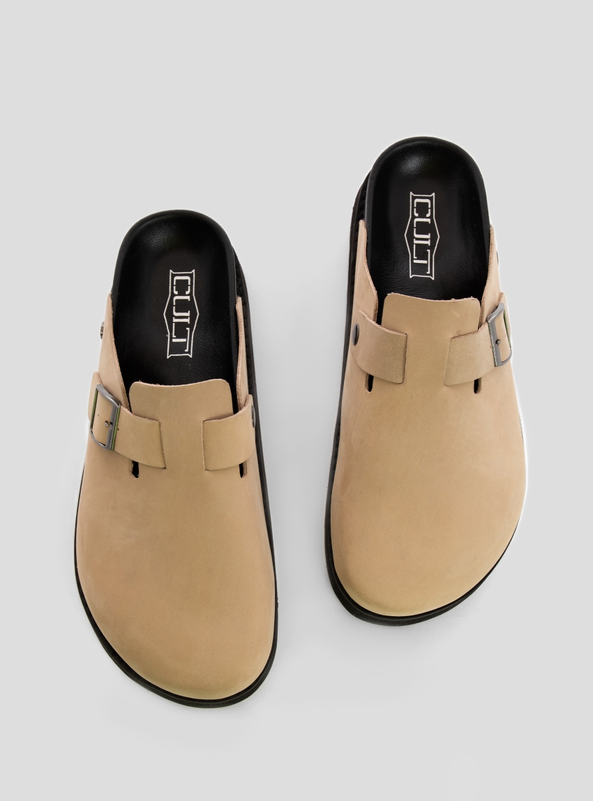 Cult Lizzo 4307 Leather Clog - Taupe