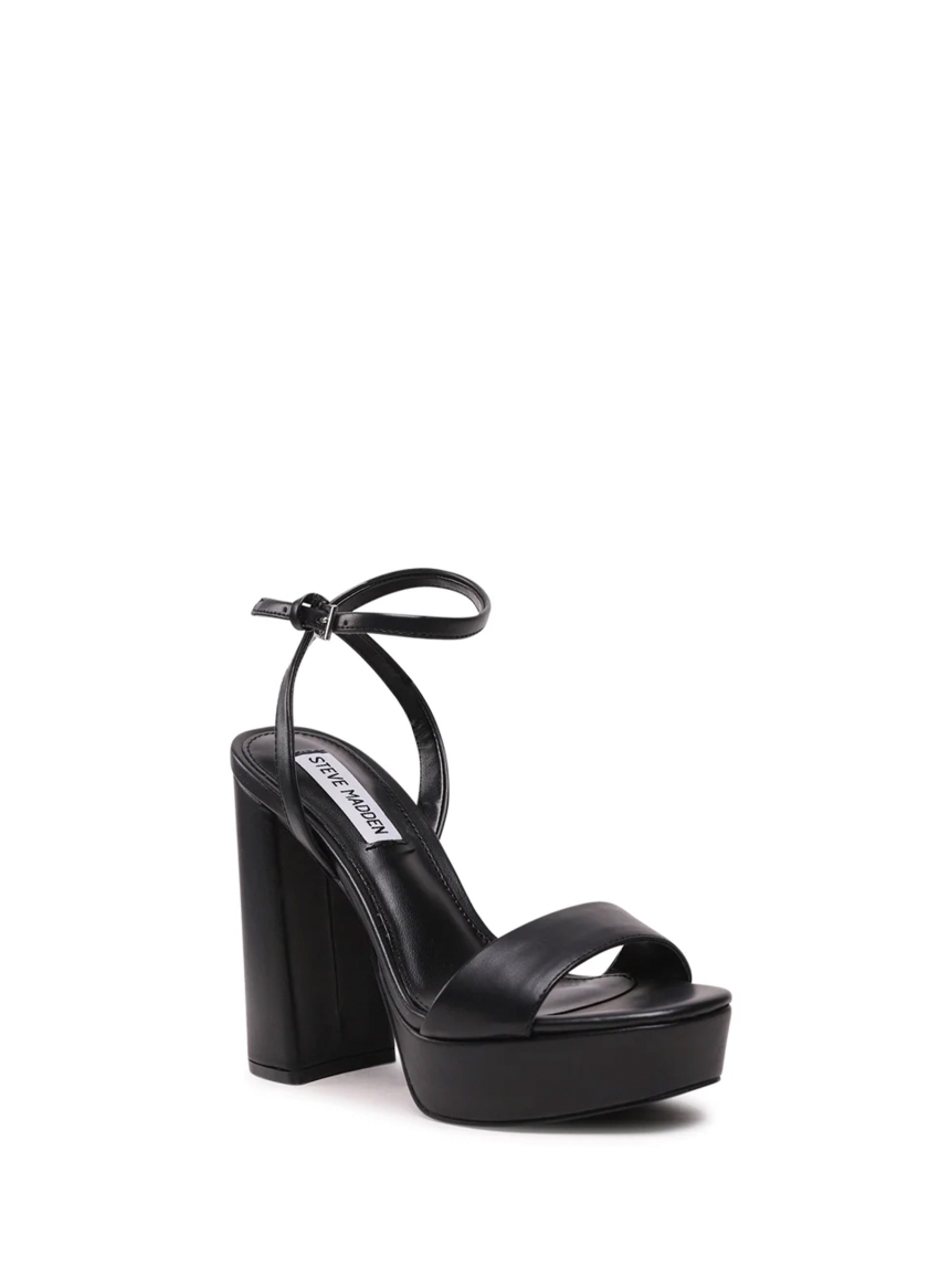 Steve Madden Lessa Heel Sandals - Black