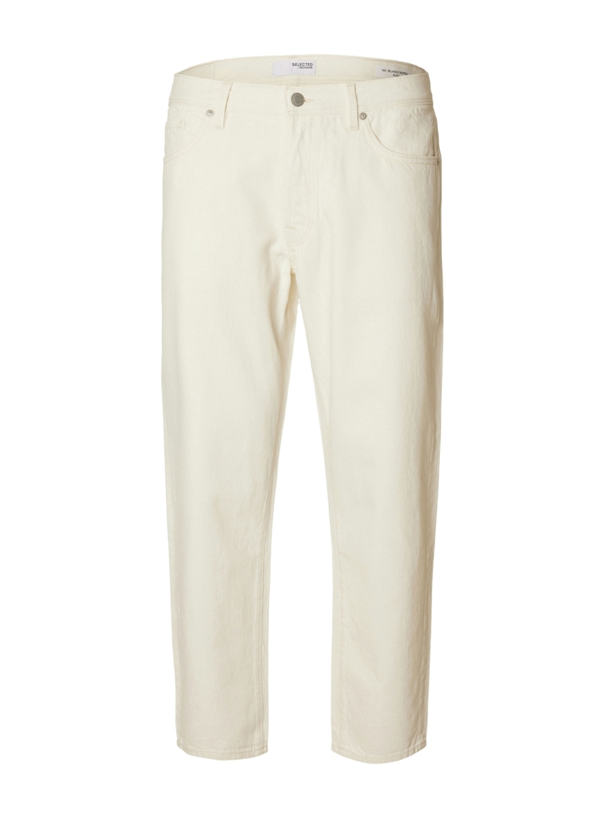 Selected 180-Relax Crop 5422 Hemp Jeans - Ecru
