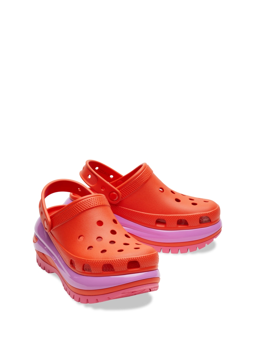 Crocs Classic Mega Crush Clog - Orange Red