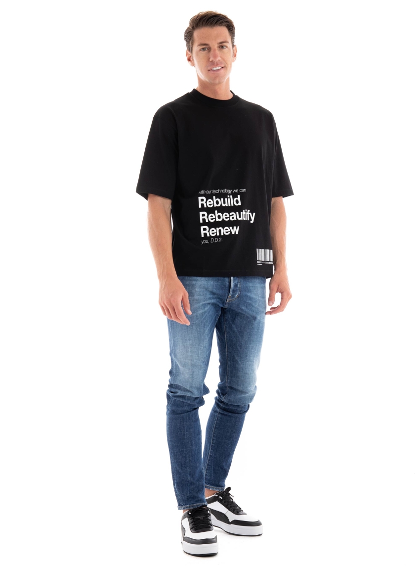 Dsquared REBUILD REBEAUTIFY RENEW Loose Fit T-Shirt - Black