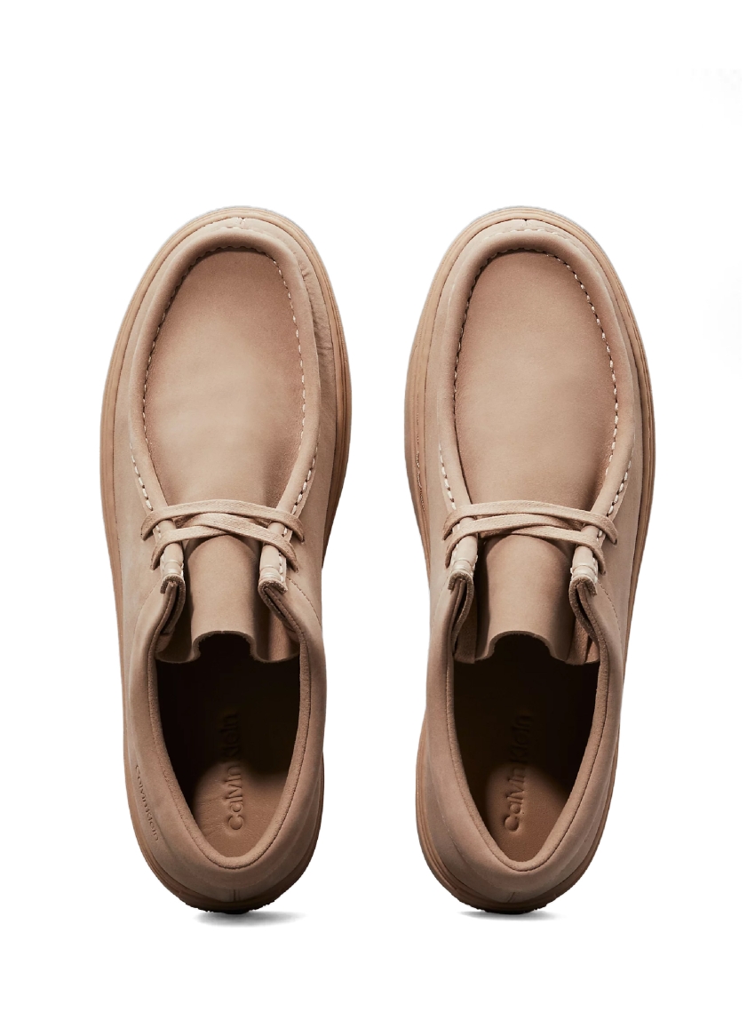 Calvin Klein Apron Lace Up Sneakers - Light Grey