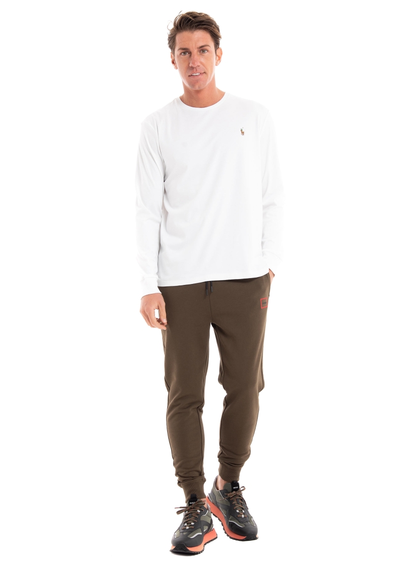Polo Ralph Lauren Interlock Crewneck Long Sleeve T-Shirt - White