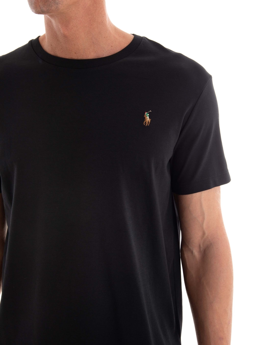 Polo Ralph Lauren Custom Slim Fit Interlock T-Shirt - Black