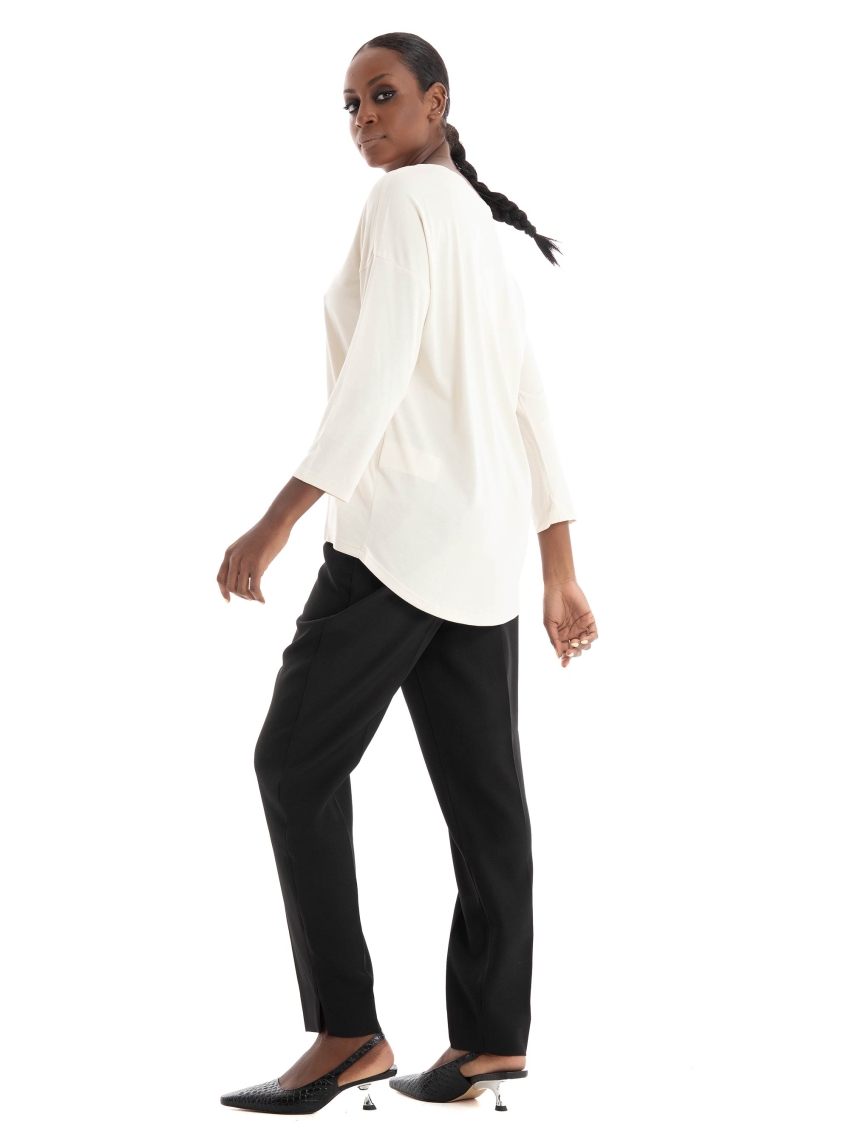 Only Hannah 3/4 Top - Ecru