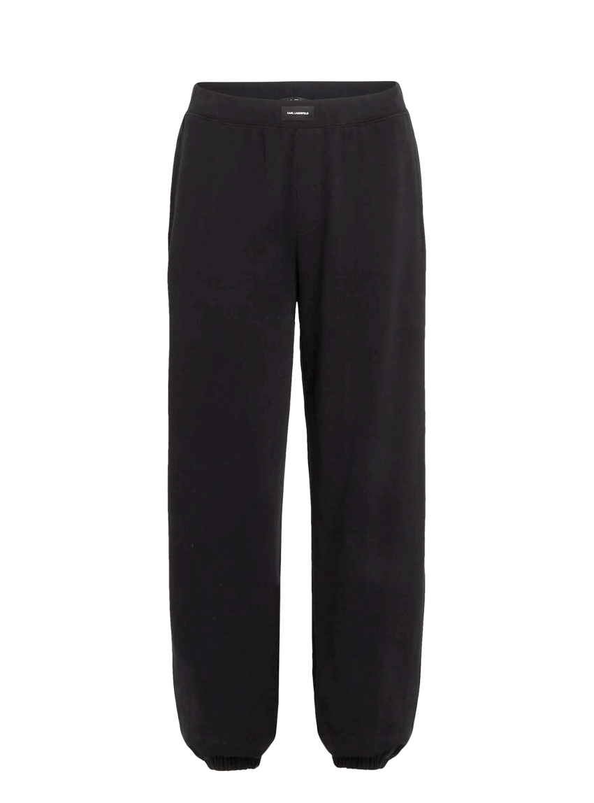Karl Lagerfeld Essential Logo Cuffed Loungewear Joggers - Black