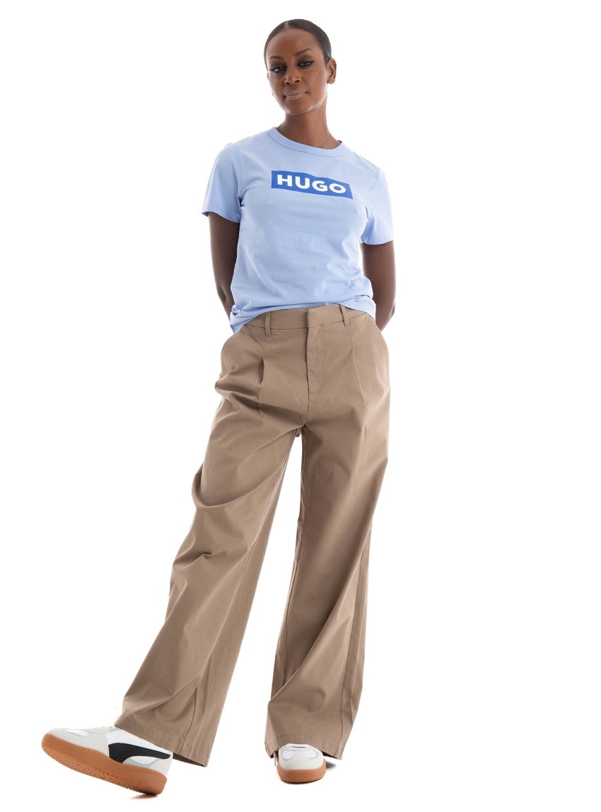 Only Stella High Waist Pleated Wide Pants - Light Brown