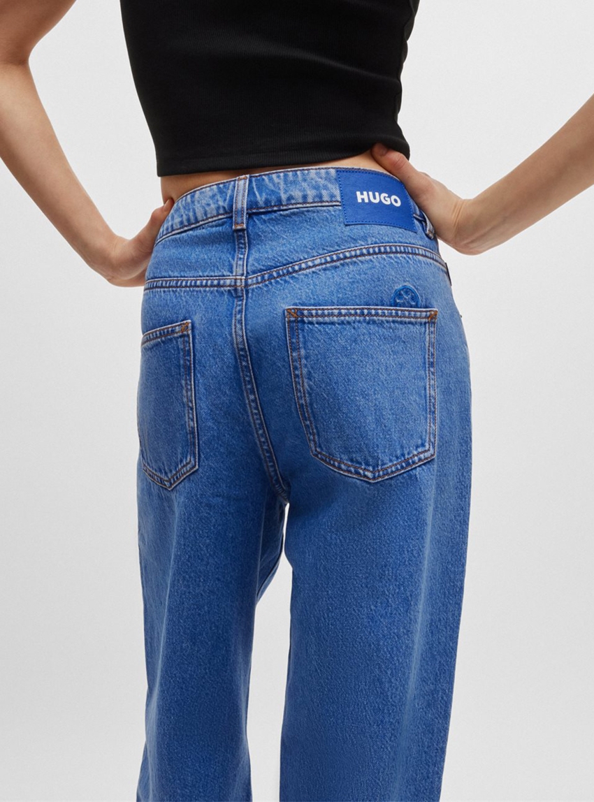 HUGO Relaxed Fit Jeans Leni_B - Stonewashed Denim