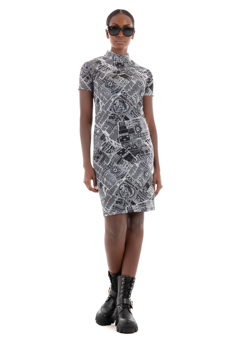 HUGO Slim Fit Short Dress Naluna_B - Printed