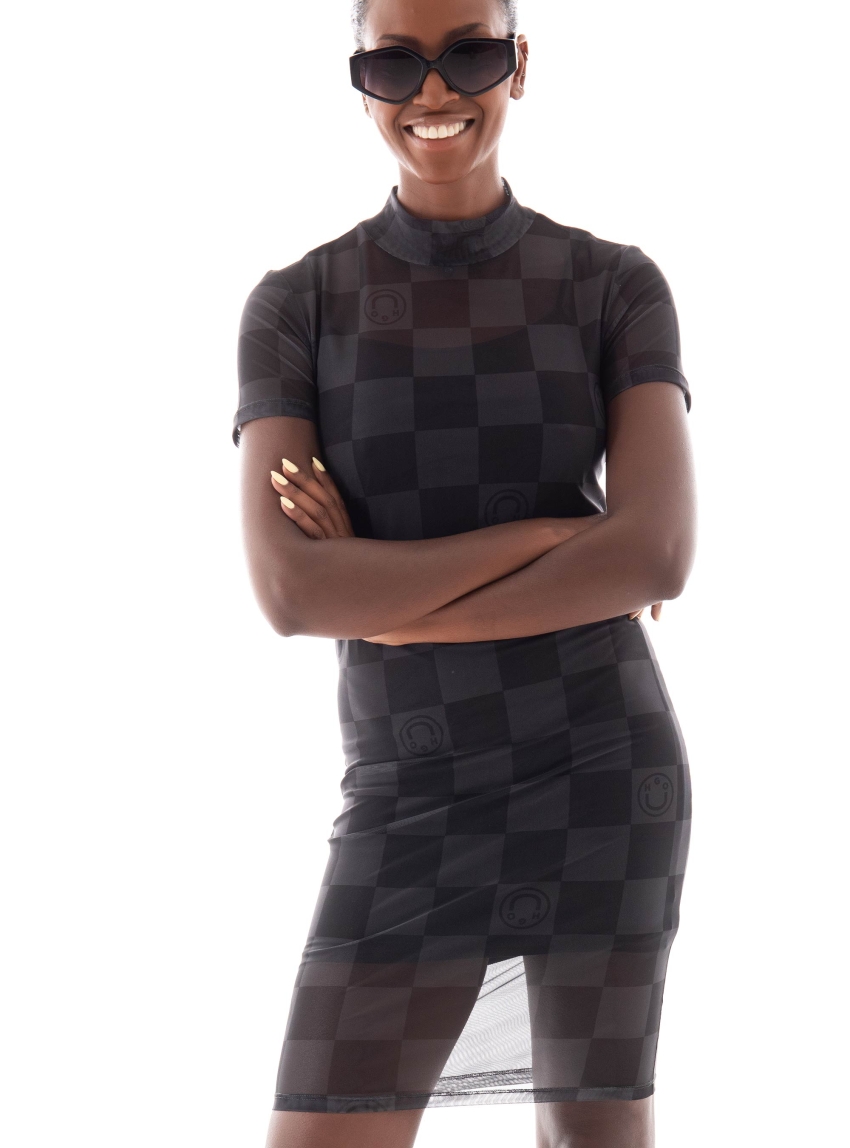 HUGO Slim Fit Short Dress Naluna_B - Black