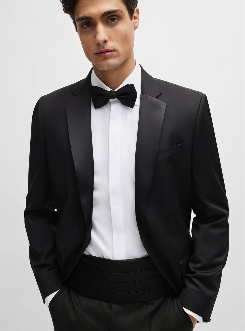 BOSS Slim Fit Easy Iron Dress Shirt H-HANK-TUX1-DC-224 - White