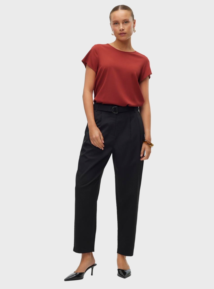 Vero Moda Laylah High Waist Ankle Pants - Black
