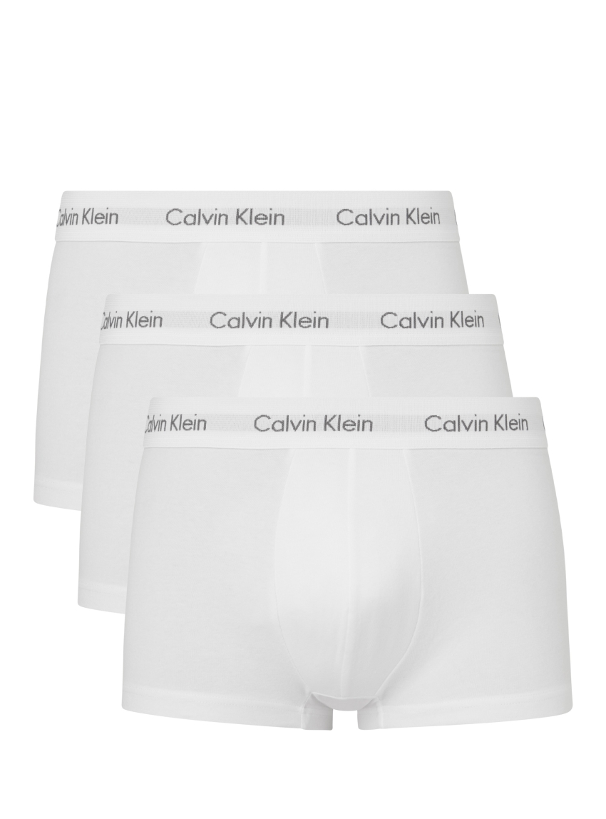 Calvin Klein 3 Pack Low Rise Trunks - White