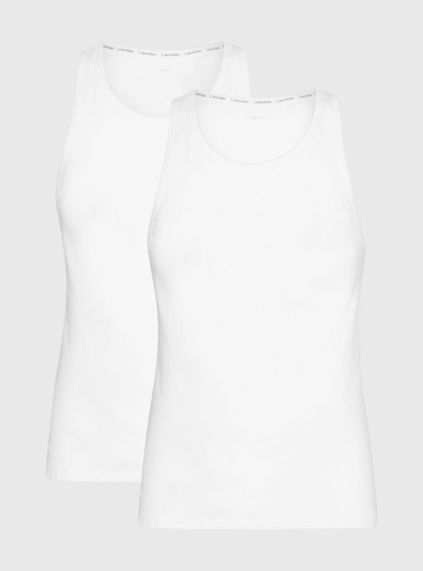Calvin Klein 2 Pack Lounge Tank Tops - White