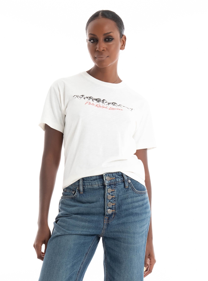 Polo Ralph Lauren Horses T-Shirt - Off White