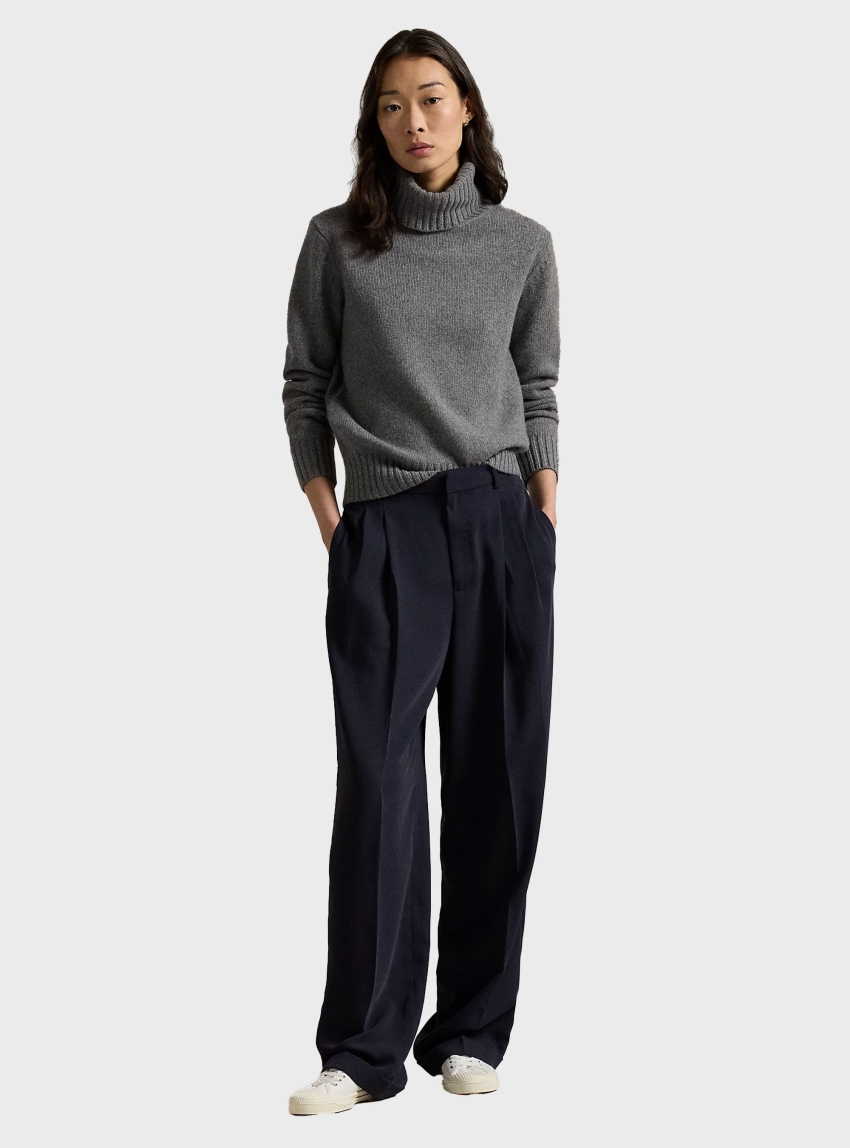 Polo Ralph Lauren Wool Rollneck Jumper - Dark Grey Melange 