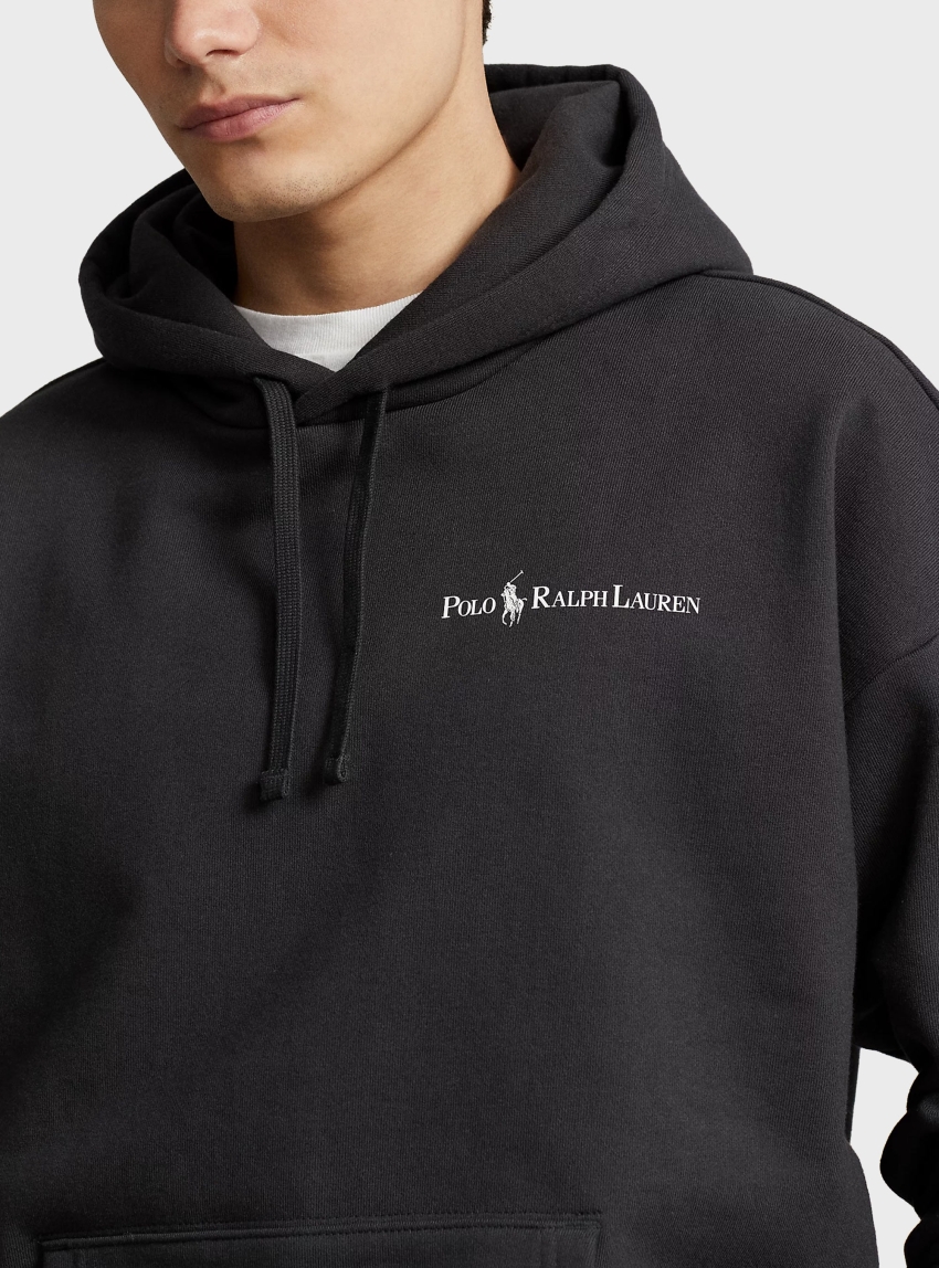 Polo Ralph Lauren Relaxed Fit Logo Fleece Hoodie - Black