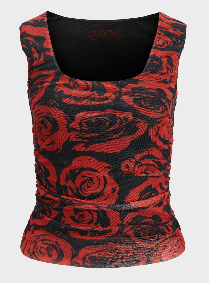 JJXX Rosa Saga Mesh Top - Red