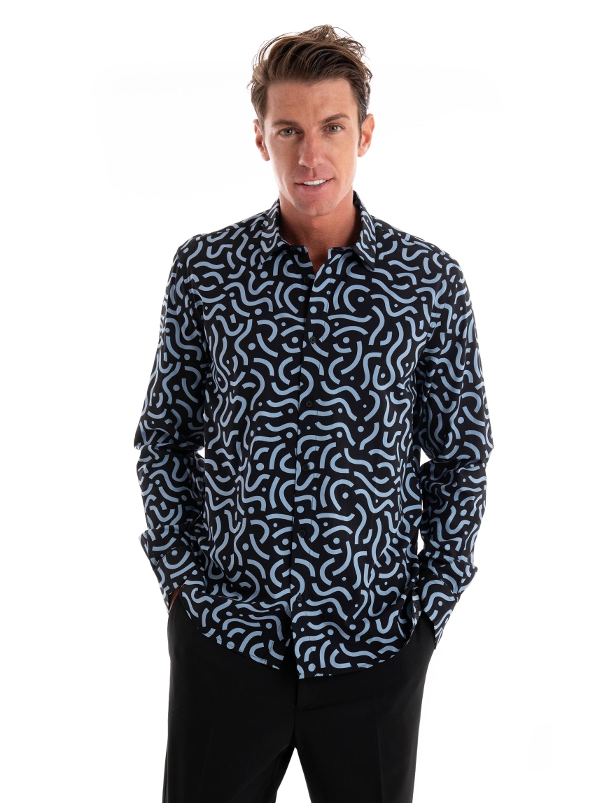 Barcelona Regular Straight Fit Shirt - Black