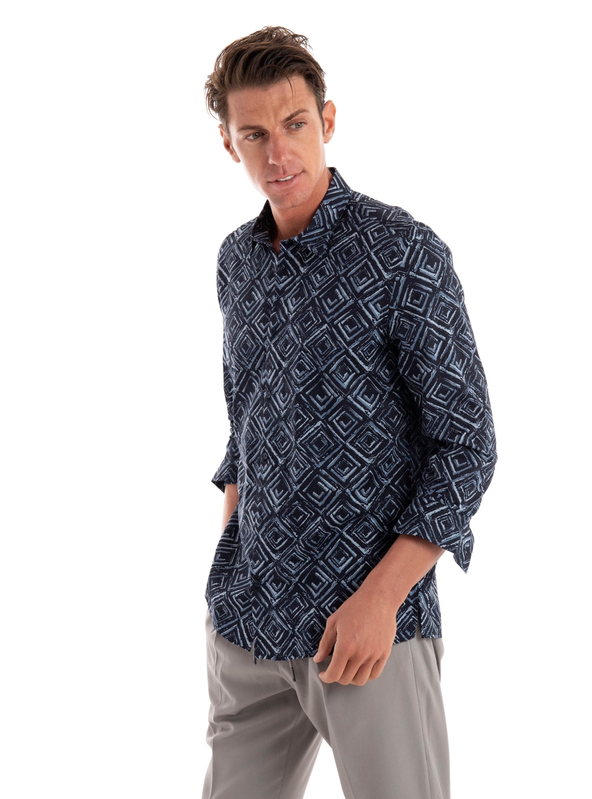 Antony Morato Barcelona Regular Straight Fit Shirt - Blue