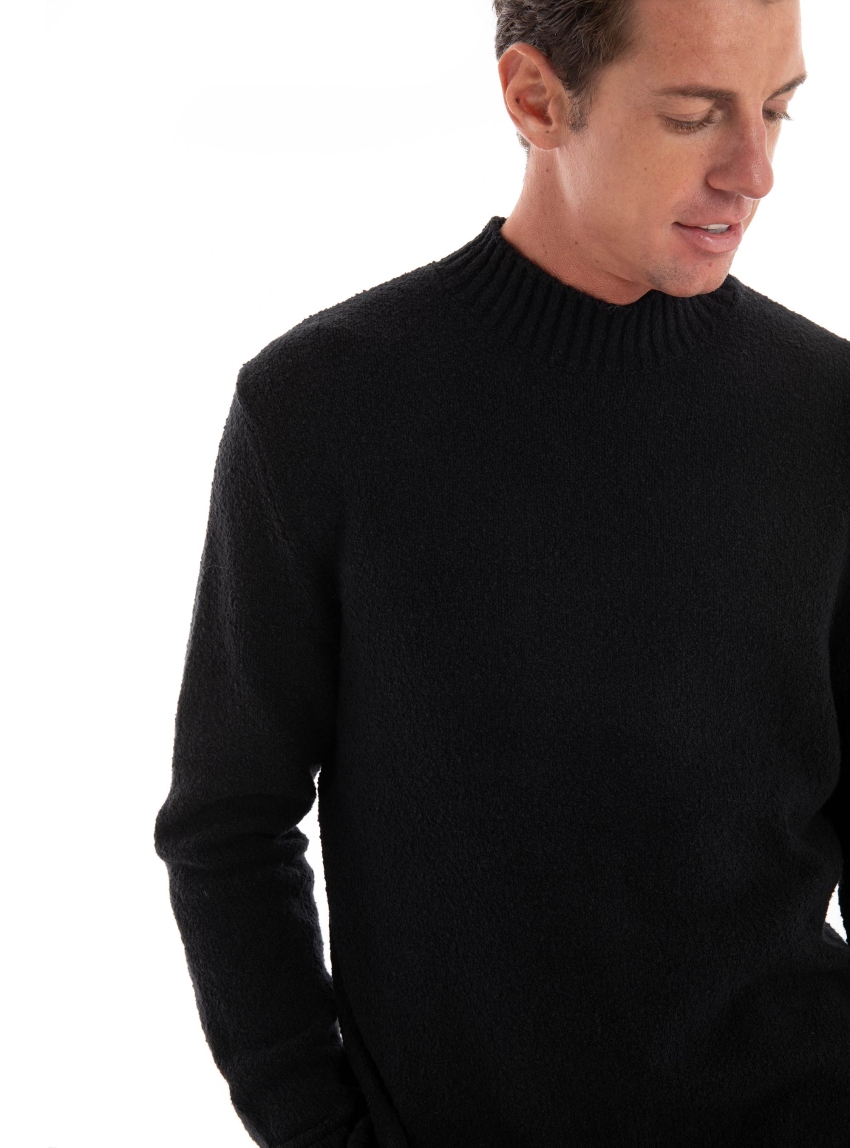 Drykorn Zyan Stand-Up Collar Pullover - Black
