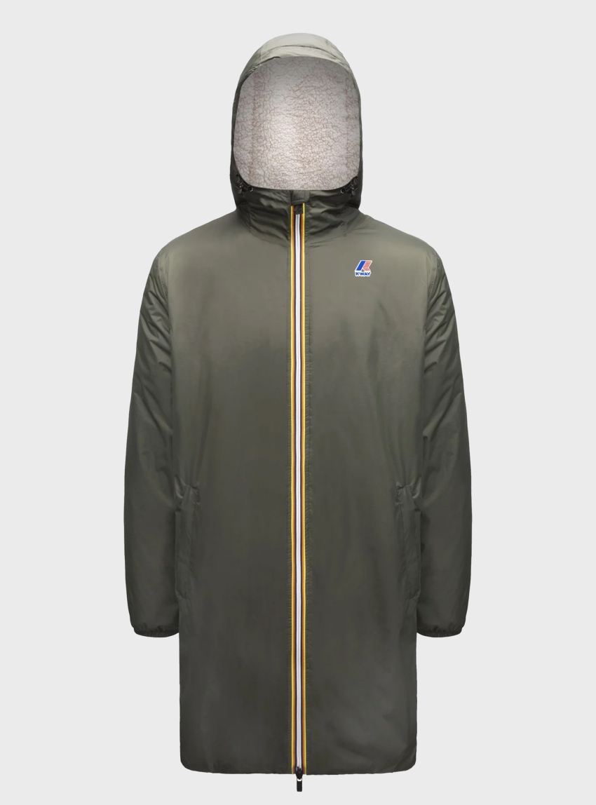K-Way Le Vrai 3.0 Eiffel Orsetto Raincoat - Dark Olive Green